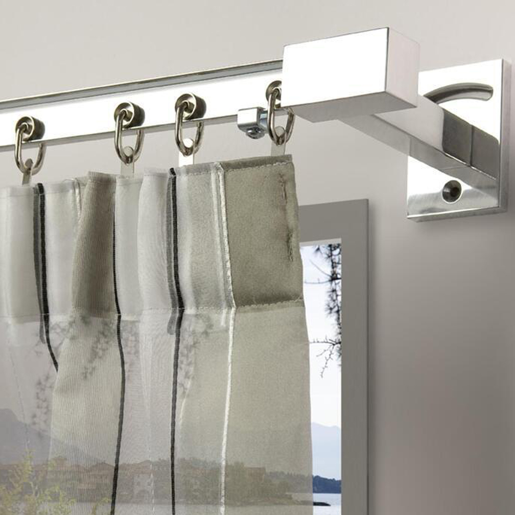 Binario Flessibile Per Tende In Alluminio – Sistema Pieghevole A Parete/Soffitto – Singolo, Portata 10+ Kg – Bianco